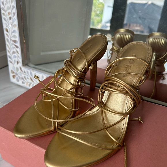 Cult Gaia ~ soleil sandals (gold) - Picture 5 of 5